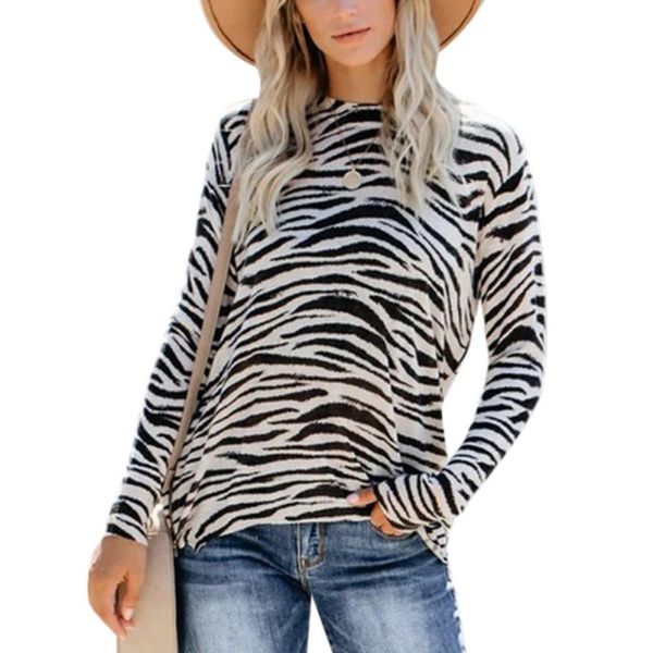 

women's t-shirt fashion leopard women long sleeve tee shirts clothes autumn casual female arrivals, White