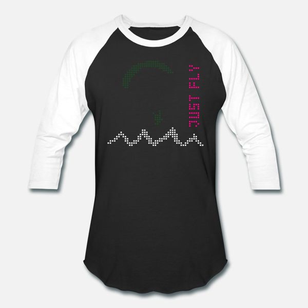 

paraglider pixel t shirt men customized cotton o-neck letter cute authentic spring autumn vintage shirt