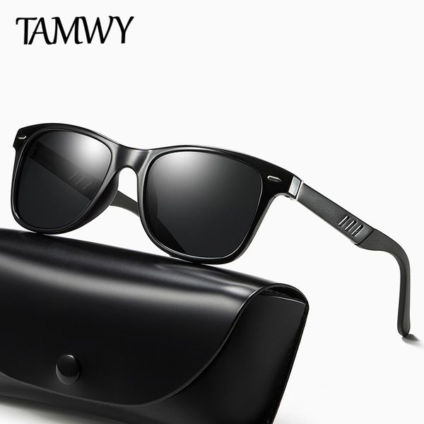 

tamwy brand design classic polarized sunglasses men women driving square frame sun glasses male goggle uv400 gafas de sol a575, White;black