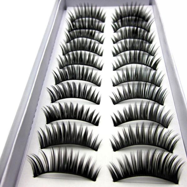 

makeup 10 pairs thick long cross party false eyelashes natural handmade lash eye cosmetic make up tools