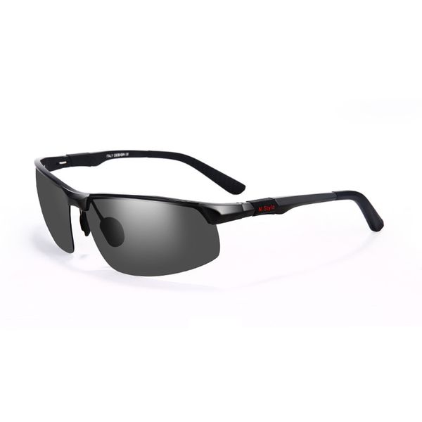 

polarized sunglasses men square driving sun glasses for male alloy semi frames tac lens vintage retro sunglasses-men anti-glare, White;black