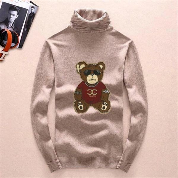 

2020 fashion autumn mens sweater knitting women luxuries sweatshirt long sleeve recreational embroidery bear pattern sweater, White;black