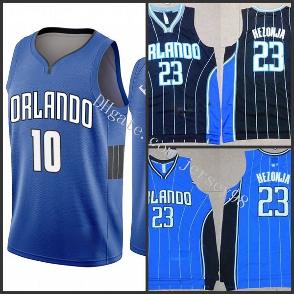 

орландо магия мужчины # 23 марио хезонжа # 10 эван фурнье черный nba swingman джерси спонсора логотип, Black