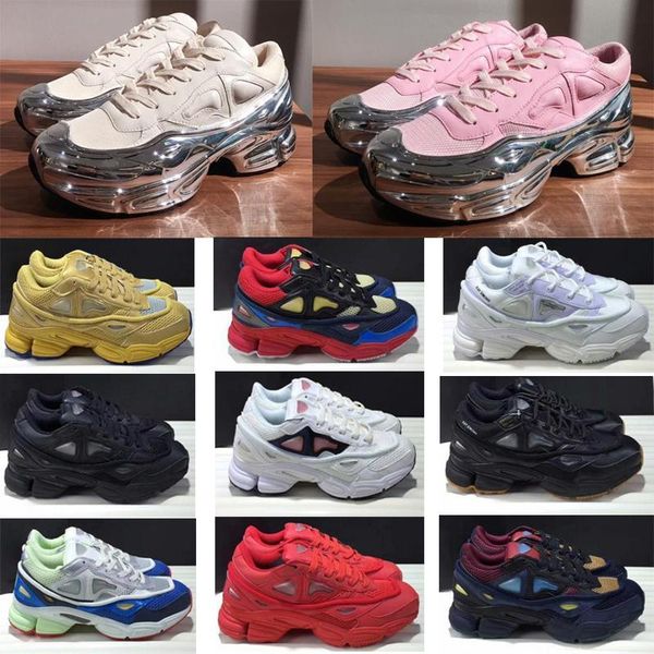

new fashion luxury originals raf simons ozweego iii sports men women clunky metallic silver sneakers dorky casual shoes size 36-45 iai7#, Black