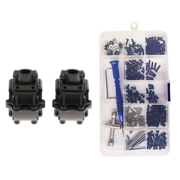 

1/14 scale rc car repair tools + gearbox upper lower cover for wltoys 144001 upgrade parts