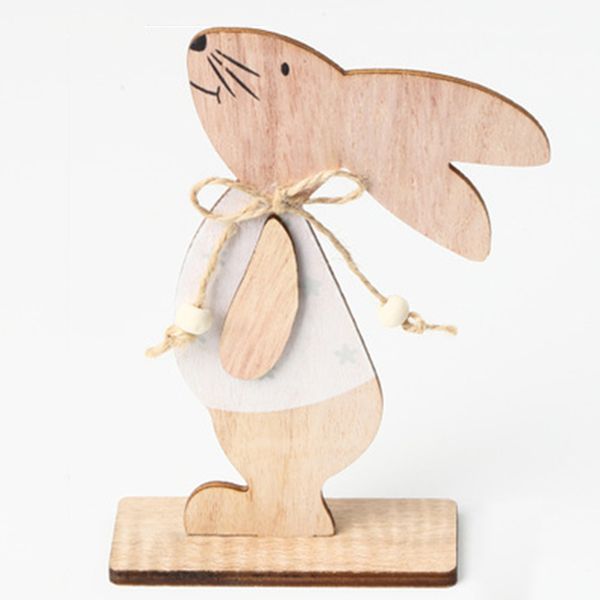

wooden ornament rabbit shapes handmade kids festival easter gifts