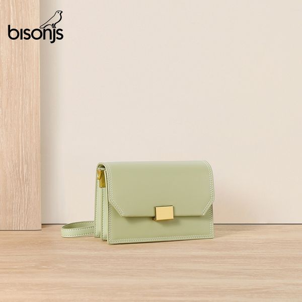 

bisonjs new split leather women bag new luxury handbags women bags designer ladies fashion shoulder bag crossbody 2020 b1675