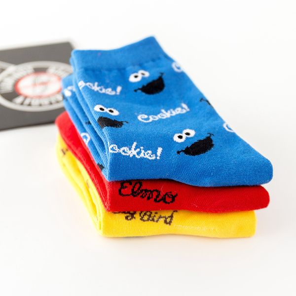 

animal birds letter cotton breathable casual crew autumn winter women socks, Black