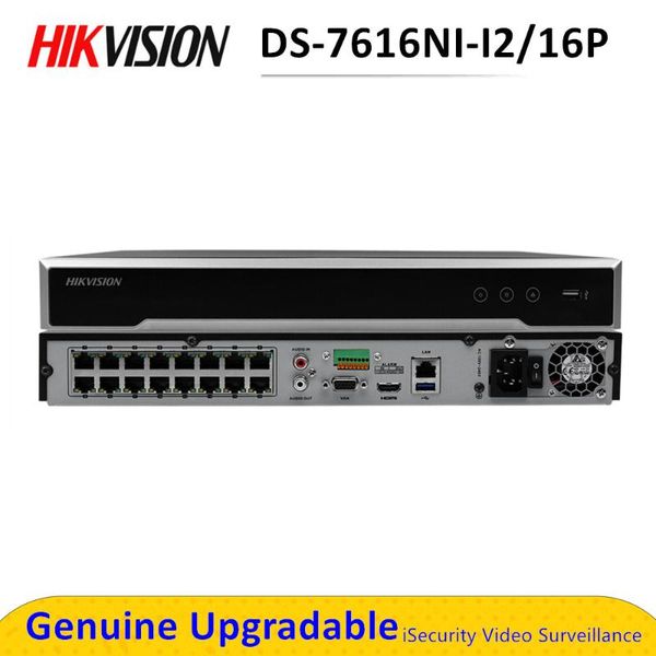 

in stock ds-7616ni-i2/16p english version 16ch nvr with 2sata and 16 poe ports, hdmi vga plug & play nvr poe 16ch vca h.265, Black;white