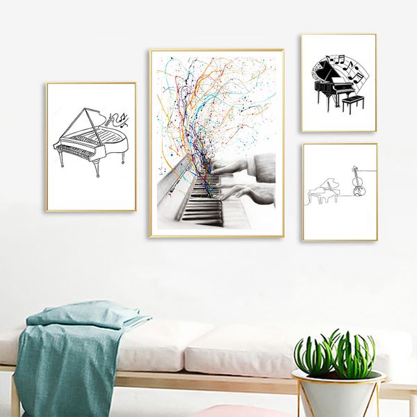 

cuadro sobre лиенсо пункт паред де фортепиано ан бланко у негра, стендовый против estampado де líneas nórdicas, cuadro decorativo minimalist