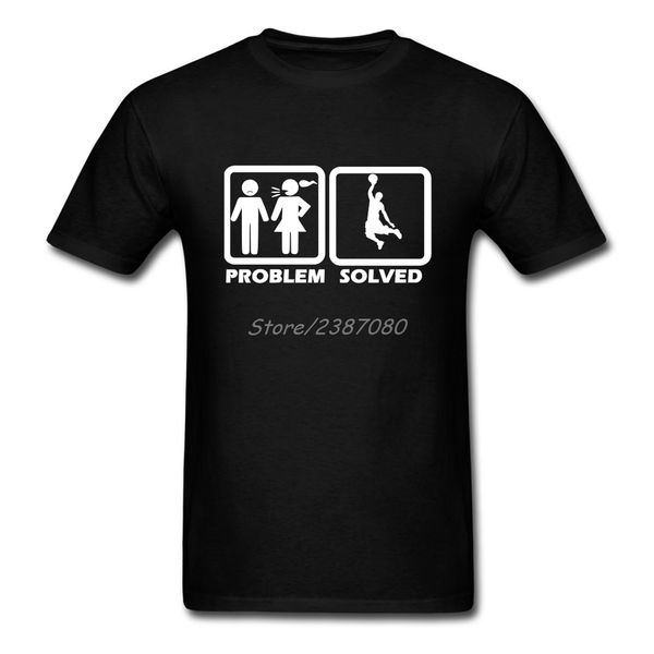 

basketballs solved my problem t shirt short sleeve custom brand-clothing hipster funko pop cotton 3xl tees shirts homme