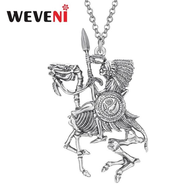 

weveni halloween alloy plated antique gold skeleton necklace long skull pendant jewellery for women girls friends trendy gift, Silver