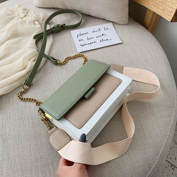 

small fashion crossbody bag women leather luxury 2020 female green black chain shoulder messenger bag lady handbas and purses