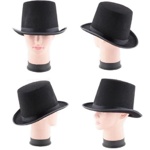 

myzoper 2020 new solid color fashion magician high hat tide clown hat halloween props, Blue;gray