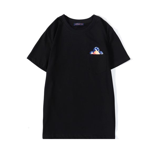 

paris fashion t shirts short sleeves designer summer men women t shirts hip hop casual cotton tees clothing 20 colors, White;black