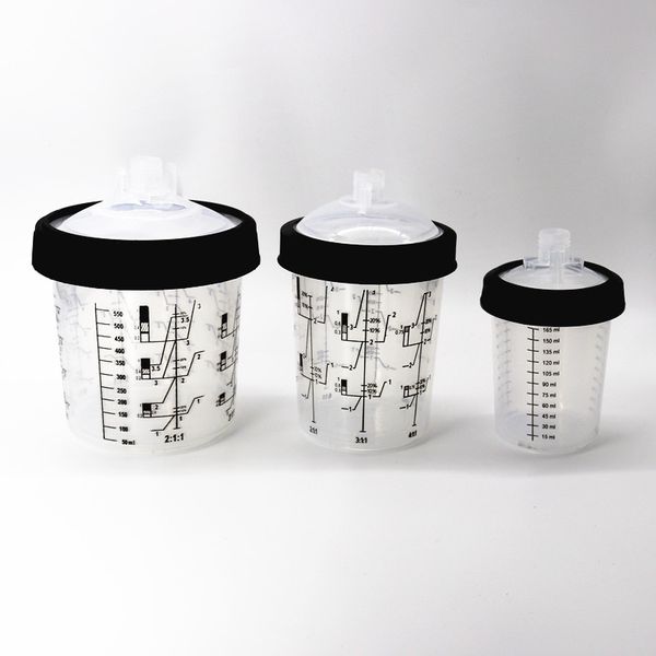 

spray gun paint mixing cup pps type h/o quick cup, spray gun tank pps tank 165/400/600ml disposable paint cup