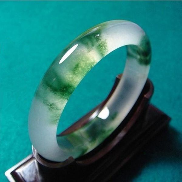 

54mm-62mm female bangle chinese green floating fower bracelet kyy8990, Black