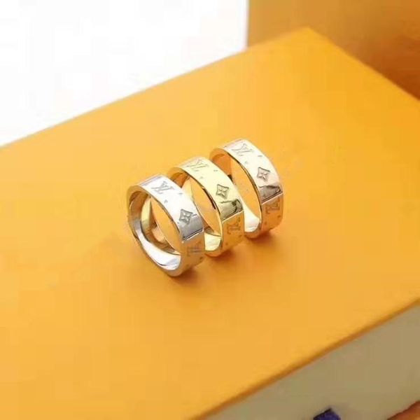 

simple square four-leaf flower designer rings luxury designer jewelry women rings, Silver