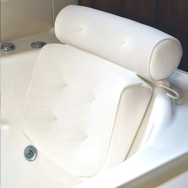 

bathroom pillow bathtub pillow suction cup pillows white neck cushion 3d mesh sucker