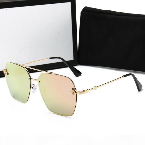 

0113 quality glass lens fashion men and women coating sunglasses uv400 brand designer vintage sport polit sun glasses with box and sticker, White;black