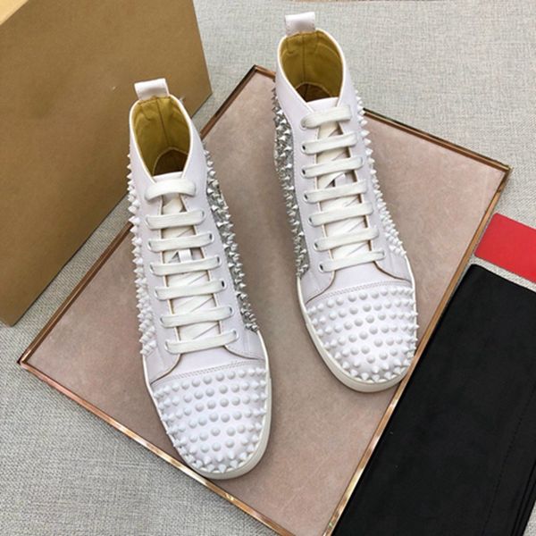 

women sneakers booties casual platform outdoor shoes red bottom boots shoes with rivets speed trainers bottines chaussons, Black