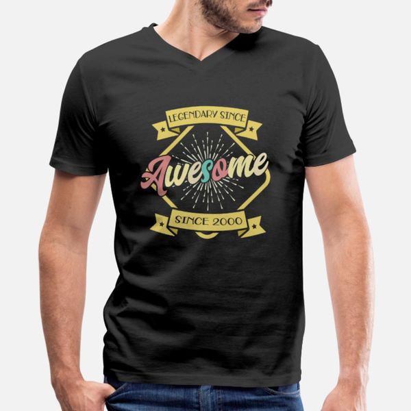 

birthday legendary retro 2000 t shirt men customized short sleeve crew neck basic solid cute funny casual spring autumn formal shirt