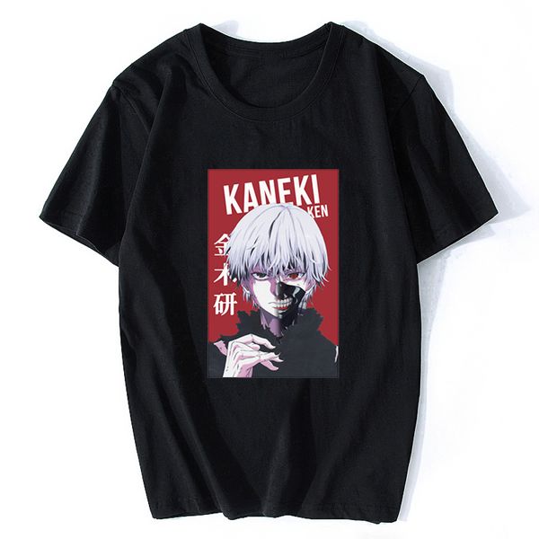 

kaneki токио вурдалак тенниска мужская высокого качества эстетическая хлопок охладить япония аниме футболка harajuku streetwear camisetas ho