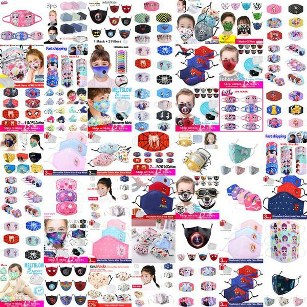 

children face breathable 12 and for 100styles cotton cartoon comfortable mask protective bear reusable 3 years kid breathable mouth kfmsu, Blue