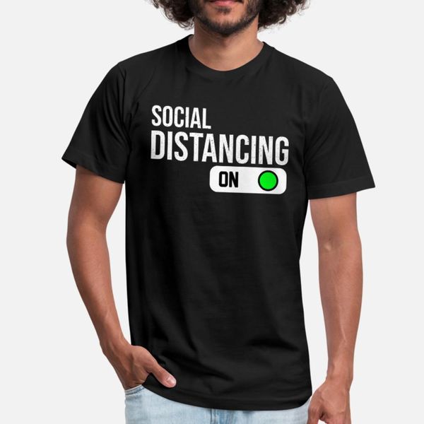 

социальное дистанцирование на осознании футболка мужчины customized tee shirt euro размер s-3xl фотографии fit смешной летний стиль формальн, White;black