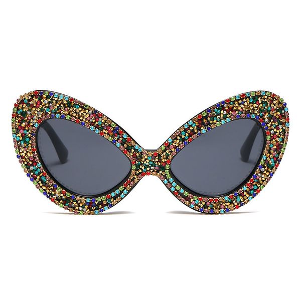 

sunglasses 2021 luxury cat eye women rhinestone pearl sun glasses female fashion cute ladies wear colorful diamond, White;black