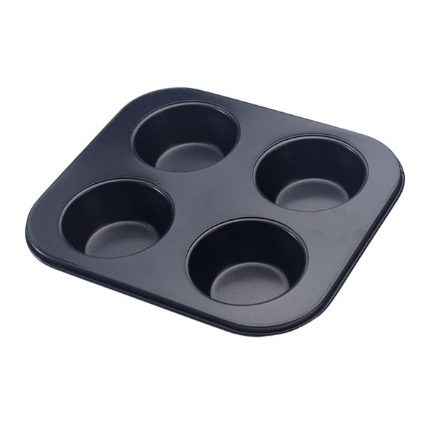 

4-hole tart round party tray mould mini muffin cups pudding bakeware cake mold