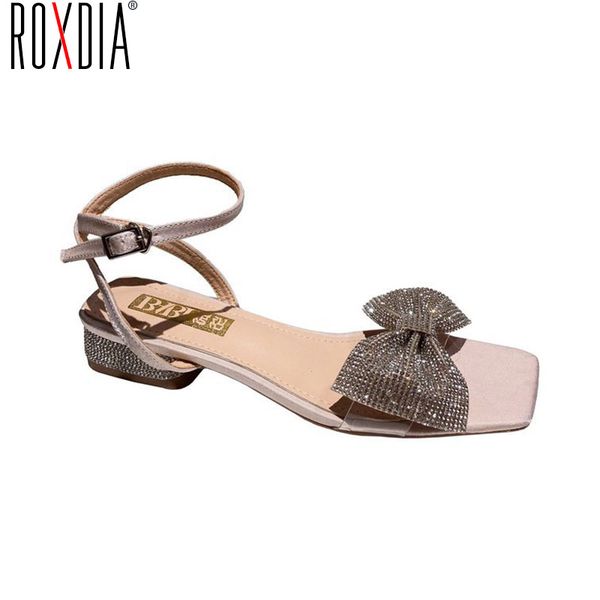 

roxdia women's sandals with thick heel and one button button rxm559, Black