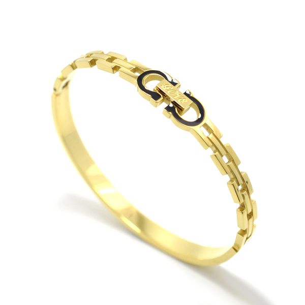 

classic brand double d belt bangles & bracelets for women arm cuff bangles black resin letter watchband bangle men jewelry gift