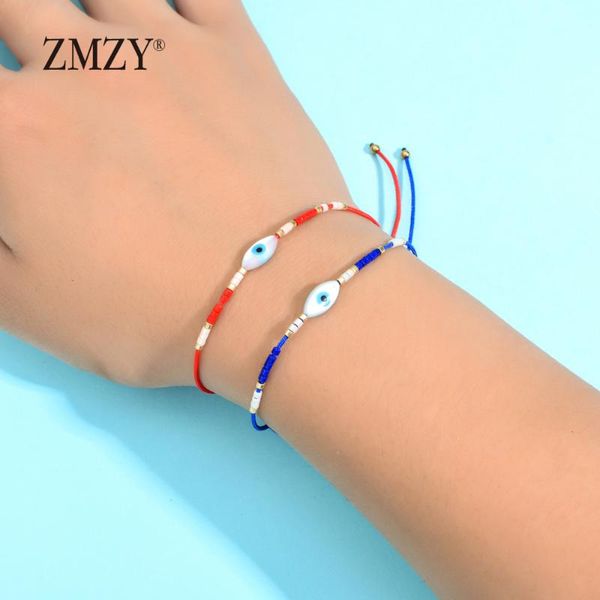 

zmzy adjustable boho handmade evil eye bracelet women shell beads turkish eye bracelets wristband fashion jewelry gift, Golden;silver