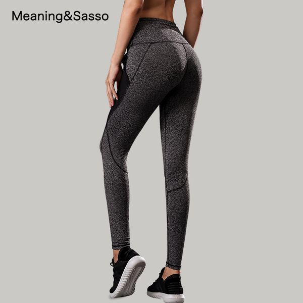 

women yoga pants aesthetic lines pocket design sports tights gym bottoms fitness leggings elastic workout sweatpants for female, White;red