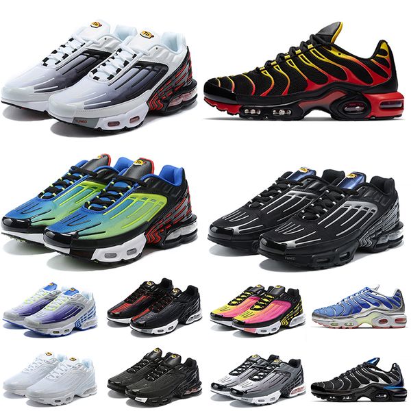 

wholesale tuned tn plus 3 iii womens mens running shoes tn 3 black grey blue volt gradient red mens trainers outdoor sports sneakers