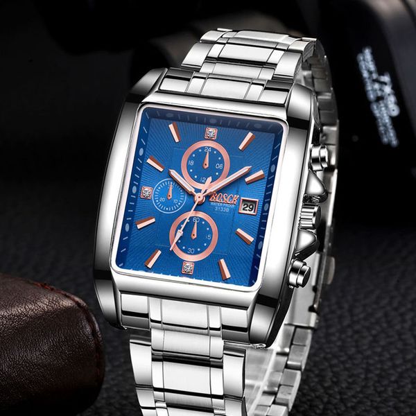 

wristwatches luxury brand gold men watch unique blue black business dress for male minimalism luminous pointer waterproof clock, Slivery;brown