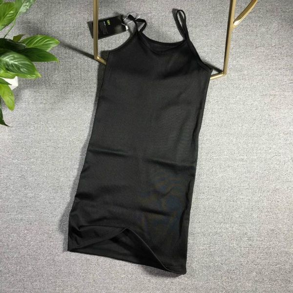 

summer dress women 2020 loose slip dress elegant casual party beach suspender mid dress black braces sundress, Black;gray