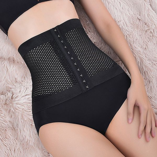

waist trainer body shaper curve shapewear women corset slimming underwear belt modeling strap sheath faja colombianas girdles, Black;brown