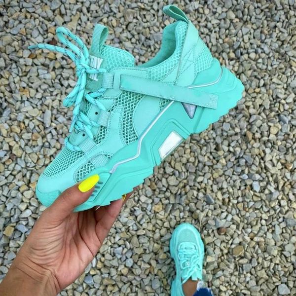 

women flats shoes woman plus size breathable mesh sneakers sports lovers shoe lace upchaussures femme zapatos mujer casual shoes, Black