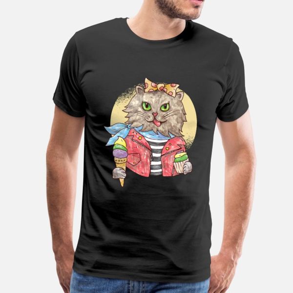 

акварели rockabilly cat t shirt men подарков tee shirt s-xxxl нормальный подарок удобная весна kawaii