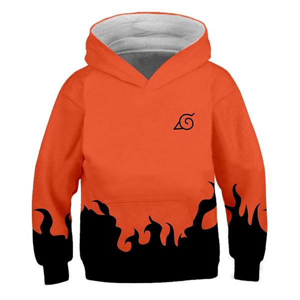 

naruto 3d printed hoodies girls/boys long sleeve casual hooded sweatshirts anime fashion streetwear clothes custom lj200812, Black