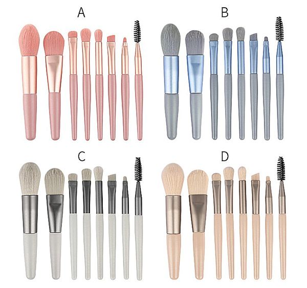 

New 8 Mini portable suit beauty makeup brush combination eye shadow brush set