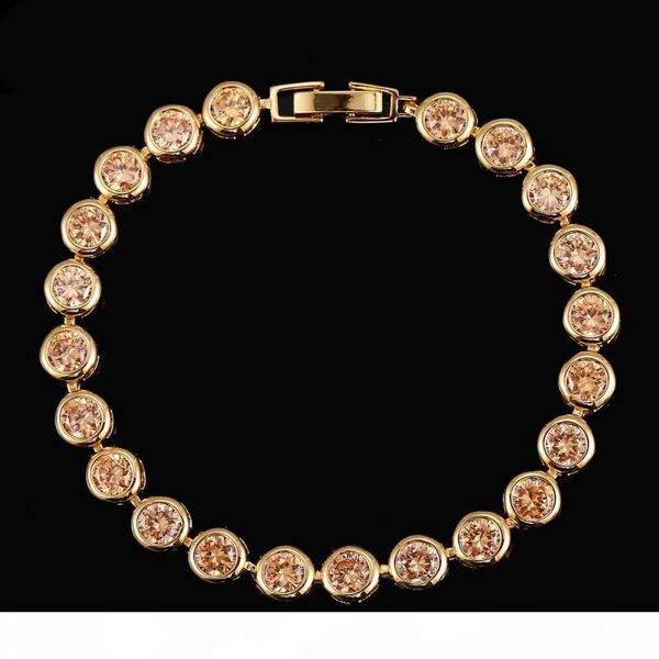 

sell jewery women chains with zircon stones bracelet multicolor 17.8cm, Golden;silver