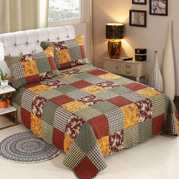 

chausub bedspreads for bed quilt set 3pcs cotton quilts handmade patchwork coverlet quilted bed cover king queen summer blanket