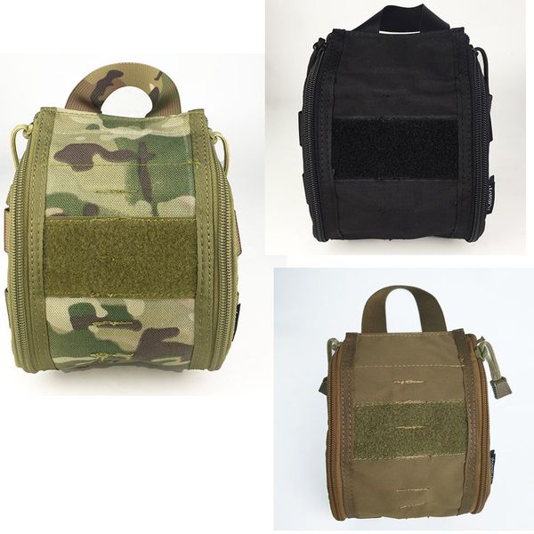 

outdoor tactical vest vest accessory bag emergency sundry bag, Camo;black