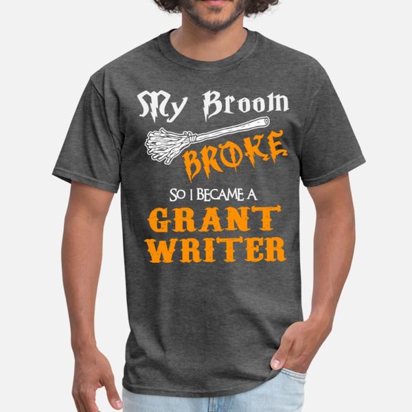

grant writer t shirt men customize 100% cotton s-3xl clothes anti-wrinkle casual spring autumn family shirt