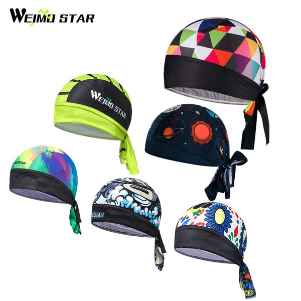 

weimostar multifunction cycling cap men women anti-sweat pirate hat bandana mtb bike headscarf headband riding sport headwear, Black