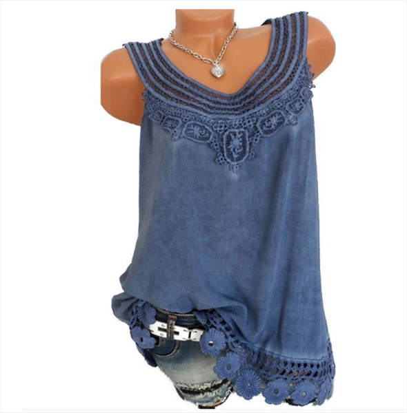 

new arrived fashion womens 2020 new lace multi color slessveless solid color womens vest drop shipping good quality, White