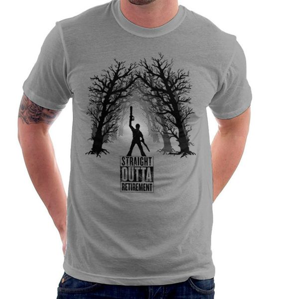 

the comeback ash vs evil dead straight outta retirement men's t shirt men funny o neck short sleeve cotton t shirt